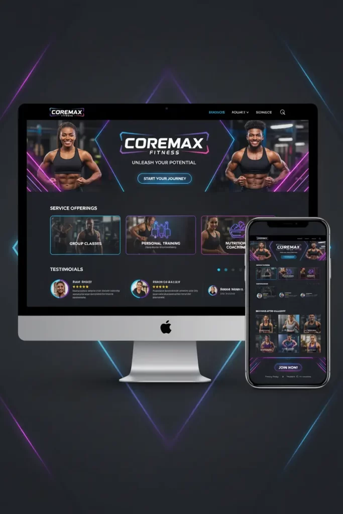 Coremax FItness Mockup