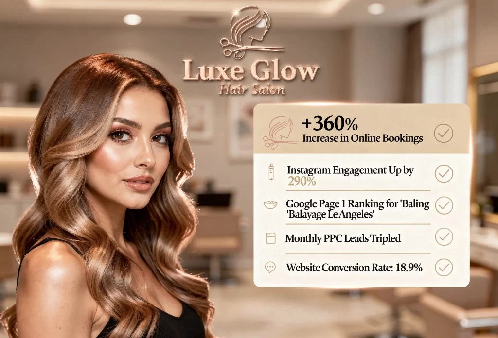 Luxe Glow Hair Salon Results
