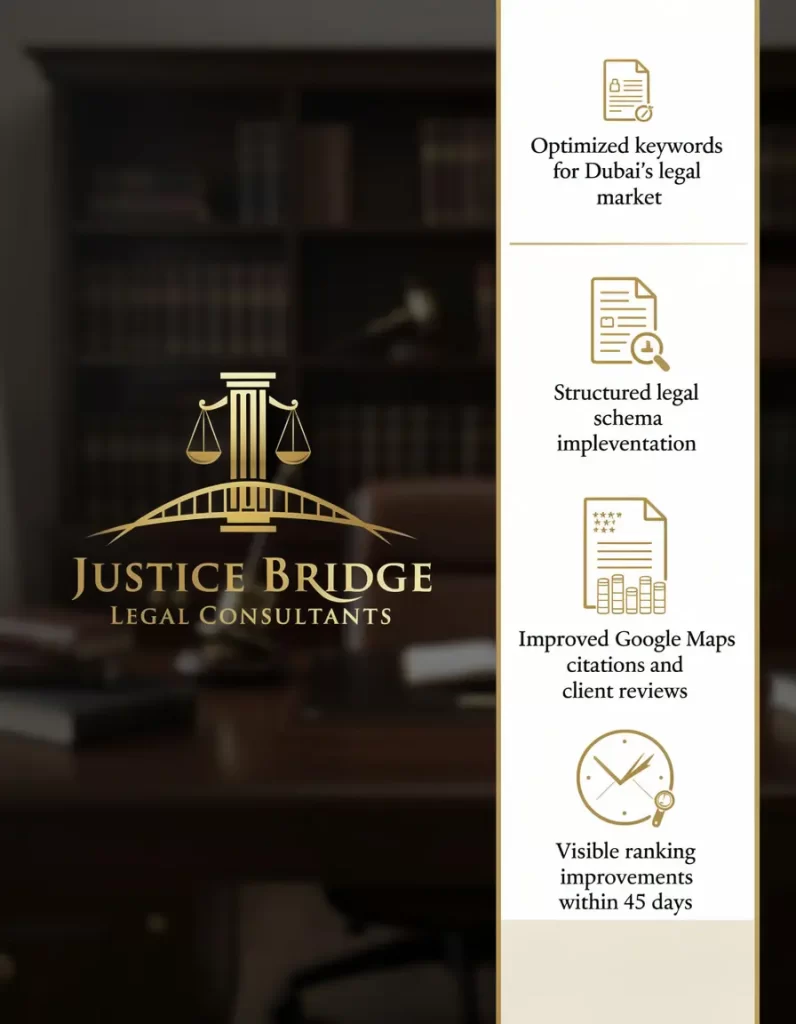 Justice Bridge Legal Consultants UAE SEO Local Optimization