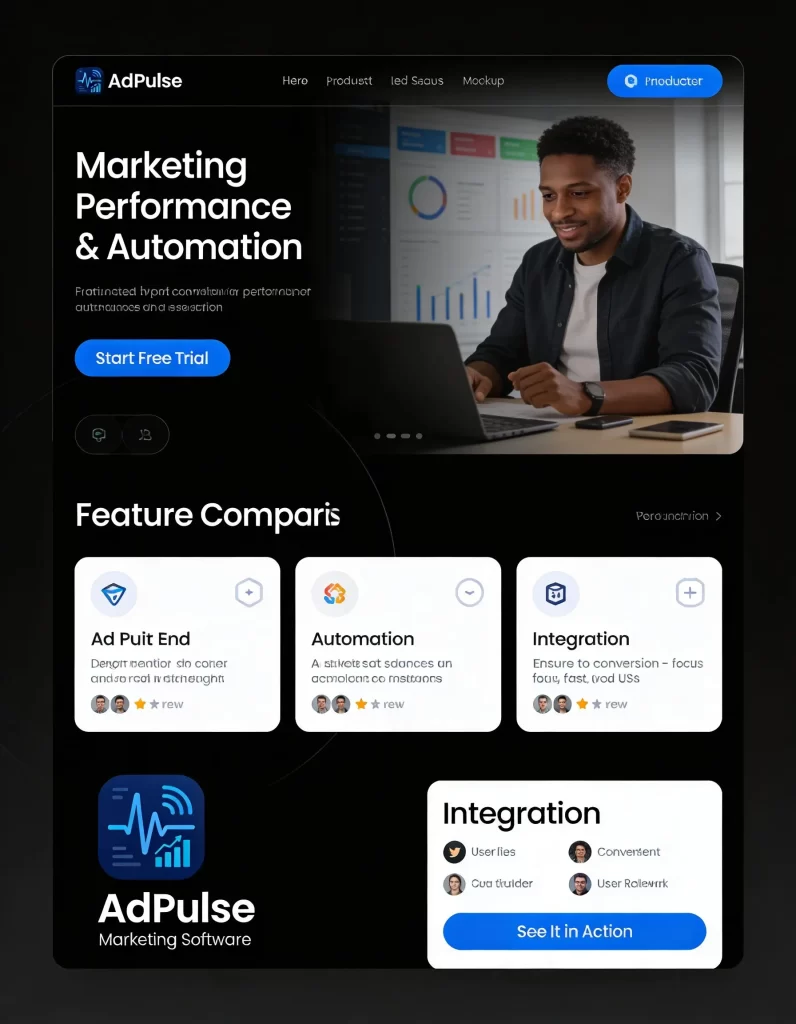 MMN AdPulse Marketing Website Mockup