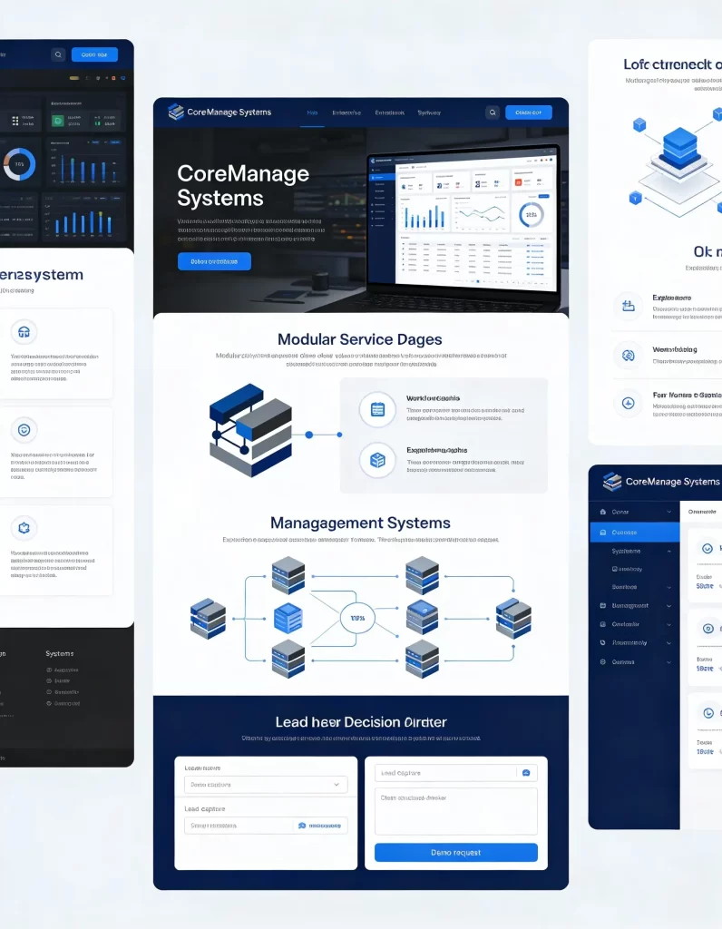 MMN Core Manage System Website Mockup
