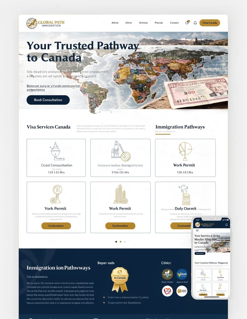Global Path Immigration Website Mockup