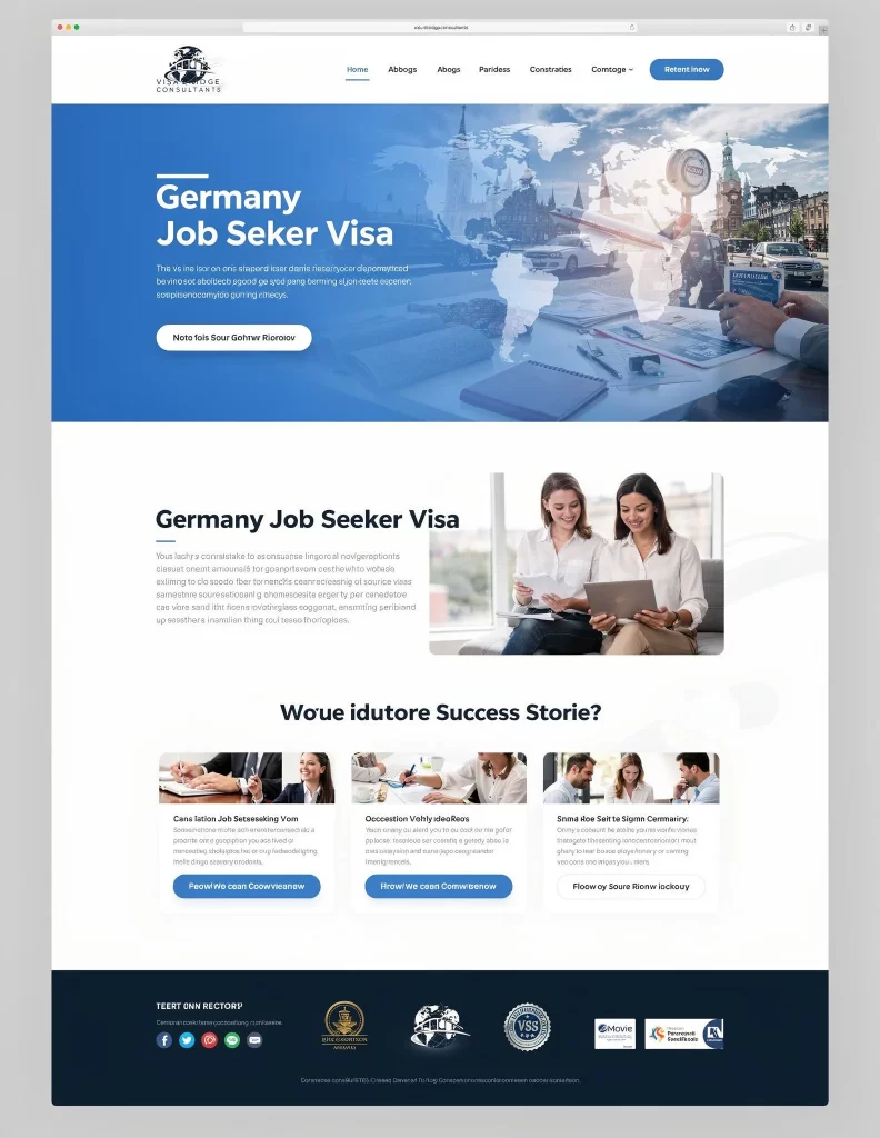 Visa Bridge Consultants Website Mockup