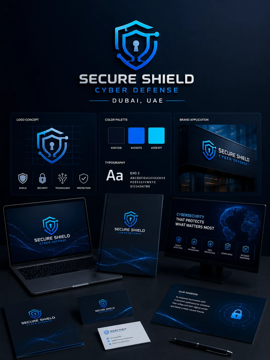 MMN Secure Shield Cyber Defense Logo and Branding