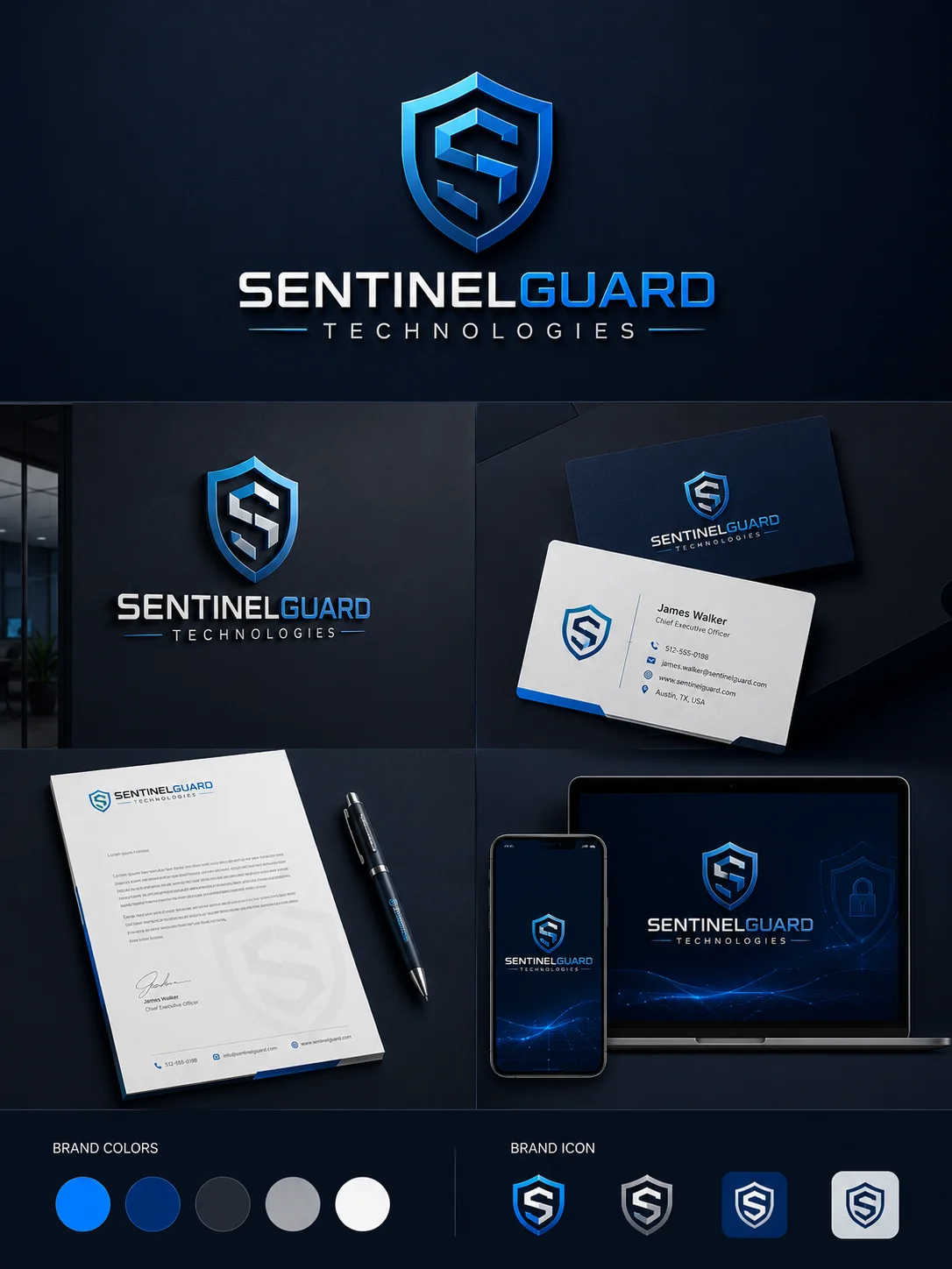 MMN Sentinel Guard Technologies in Austin Logo and Branding