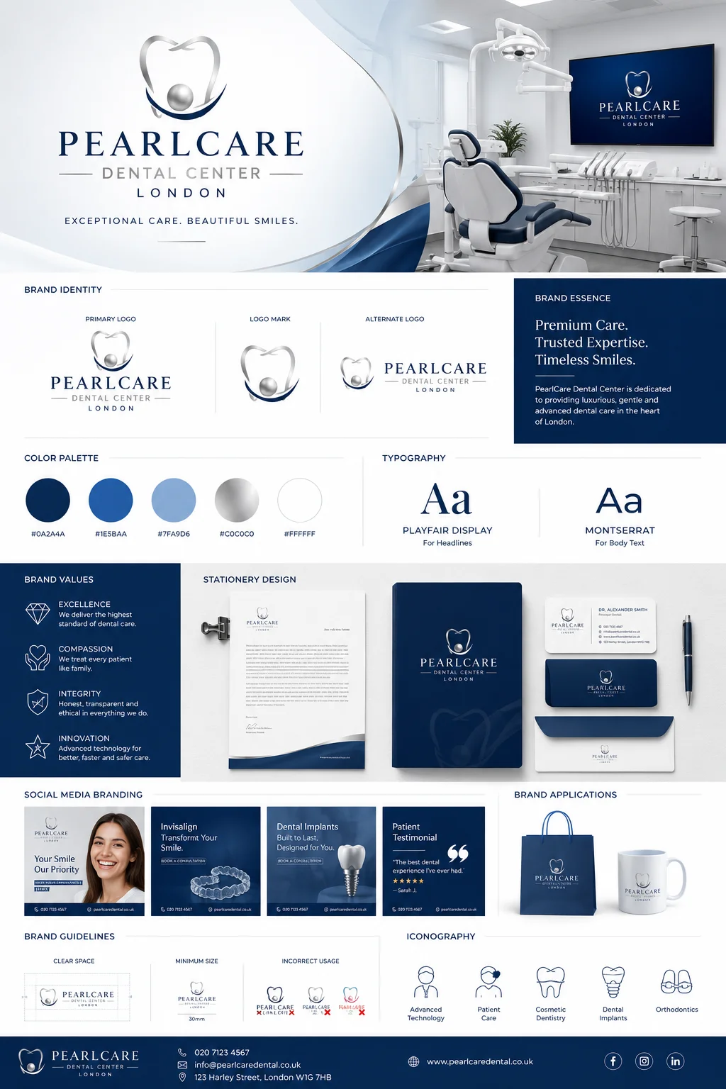 MMN PearlCare Dental Center Logo and Branding